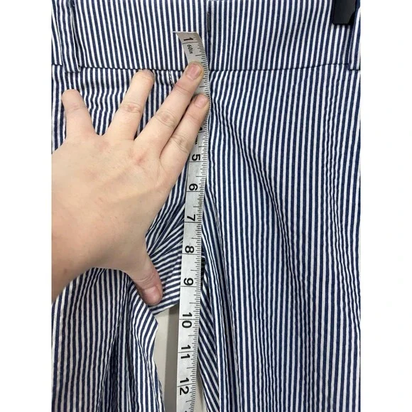 Loft Marissa Seer Sucker Pinstripe pants (size 0) - Picture 8 of 10
